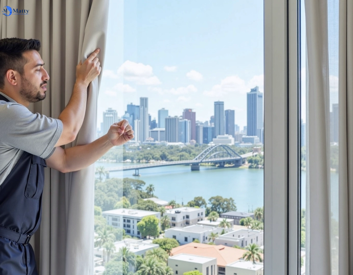 Professional curtain steam cleaning service riverwood-nsw QLD by Matty Curtain Cleaning