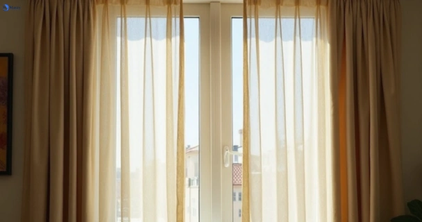 Dull dusty drapes in riverwood-nsw before professional cleaning
